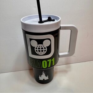 NWT Disney Tumbler with Straw - Disney World ’71 - Black and White and green